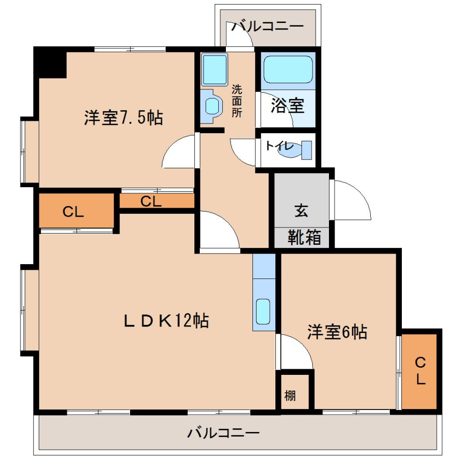 間取り2LDK
