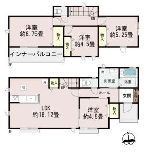 下北方町牟タ田1181-7の一部　A号棟の売買(戸建住宅)